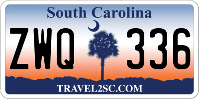 SC license plate ZWQ336