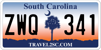 SC license plate ZWQ341