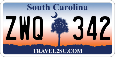 SC license plate ZWQ342