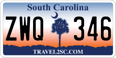 SC license plate ZWQ346