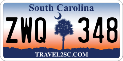 SC license plate ZWQ348