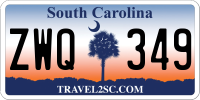 SC license plate ZWQ349