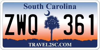 SC license plate ZWQ361