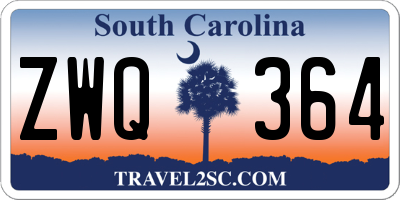 SC license plate ZWQ364