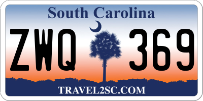 SC license plate ZWQ369