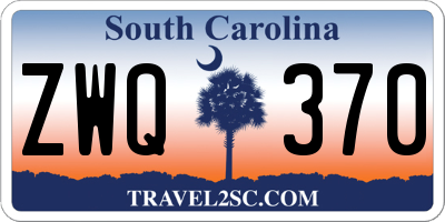 SC license plate ZWQ370
