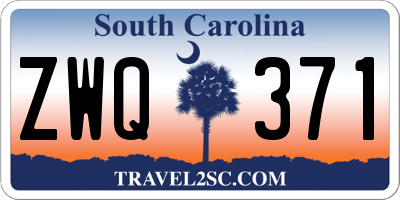 SC license plate ZWQ371