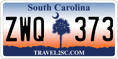 SC license plate ZWQ373