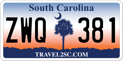 SC license plate ZWQ381