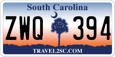 SC license plate ZWQ394