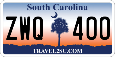 SC license plate ZWQ400