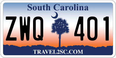 SC license plate ZWQ401