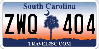 SC license plate ZWQ404