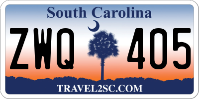 SC license plate ZWQ405