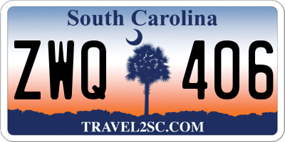 SC license plate ZWQ406