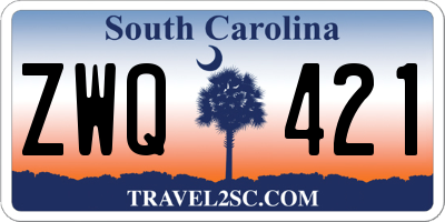 SC license plate ZWQ421