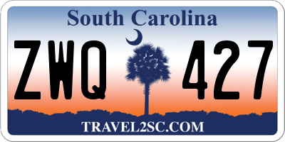 SC license plate ZWQ427