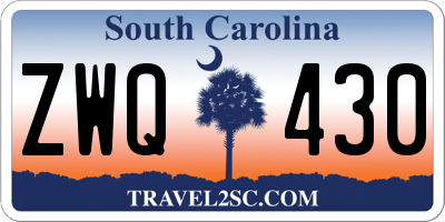 SC license plate ZWQ430