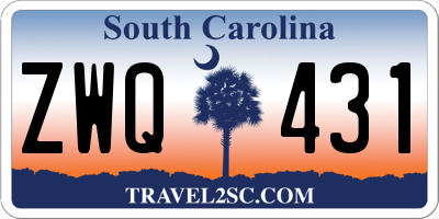 SC license plate ZWQ431