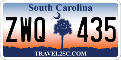SC license plate ZWQ435