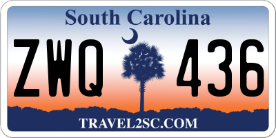 SC license plate ZWQ436