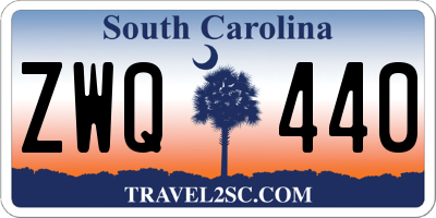 SC license plate ZWQ440