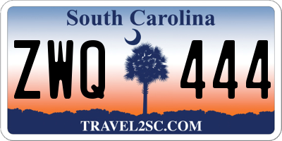 SC license plate ZWQ444