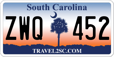 SC license plate ZWQ452