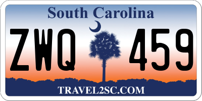 SC license plate ZWQ459