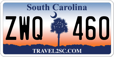 SC license plate ZWQ460