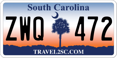 SC license plate ZWQ472