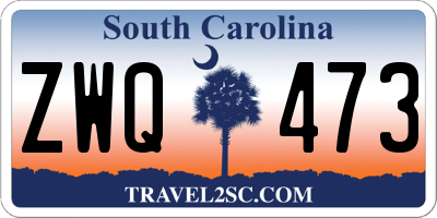 SC license plate ZWQ473