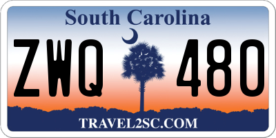 SC license plate ZWQ480