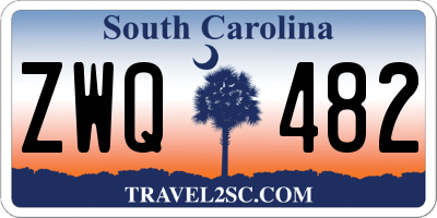 SC license plate ZWQ482