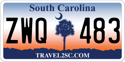 SC license plate ZWQ483
