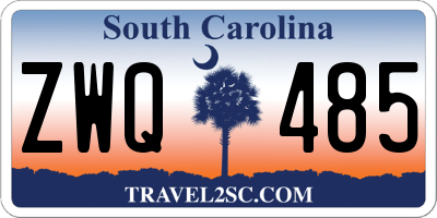 SC license plate ZWQ485
