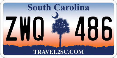 SC license plate ZWQ486