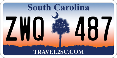 SC license plate ZWQ487