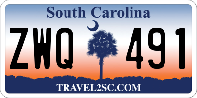 SC license plate ZWQ491