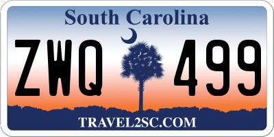 SC license plate ZWQ499