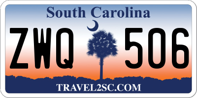 SC license plate ZWQ506