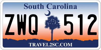 SC license plate ZWQ512