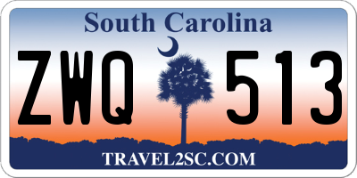 SC license plate ZWQ513