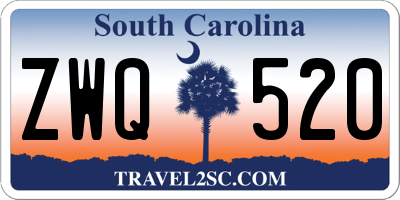 SC license plate ZWQ520