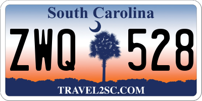SC license plate ZWQ528