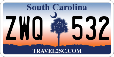 SC license plate ZWQ532