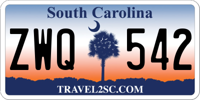 SC license plate ZWQ542