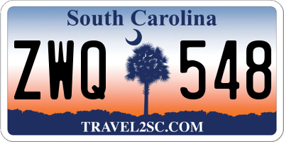 SC license plate ZWQ548
