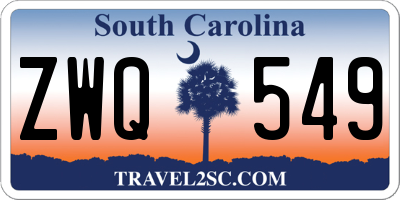 SC license plate ZWQ549