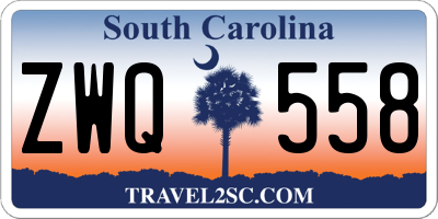 SC license plate ZWQ558